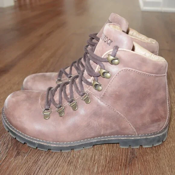 Womens Birkenstock Jackson Brown Leather Lace Up Casual Hiking Boots 39 8/8.5 US - Picture 2 of 7
